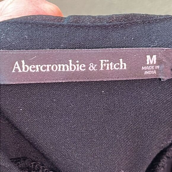 Abercrombie & Fitch deep v neck plunge neckline ruffle dress mini size Medium - Picture 5 of 5